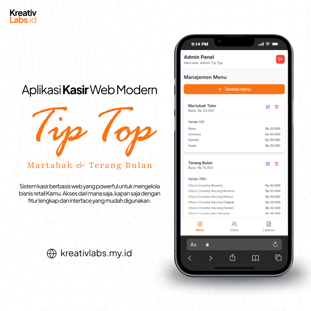 Aplikasi Kasir Web Modern